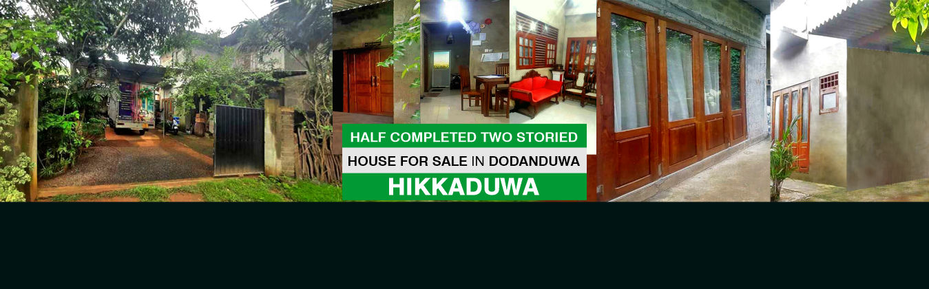 Half Completed Two Storied House for Sale in Dodanduwa, Hikkaduwa. .